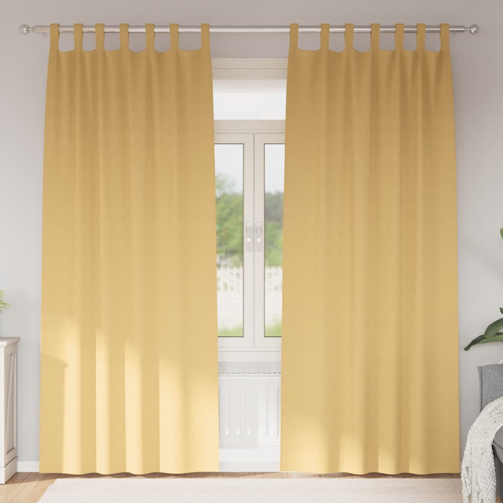 Zavjese za blackout s prstenovima 2 pcs Bež 225 x 140 cm