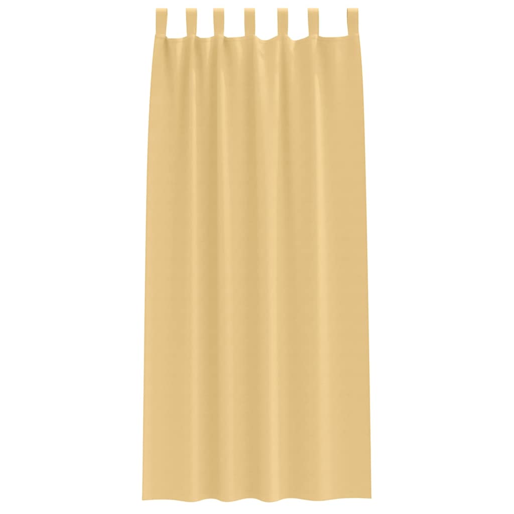 Zavjese za blackout s prstenovima 2 kom. Bež 245 x 140 cm