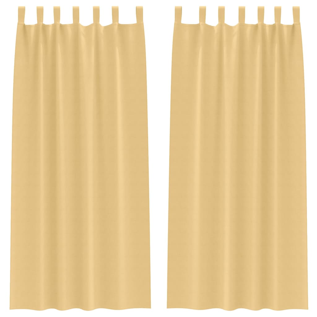 Zavjese za blackout s prstenovima 2 pcs Bež 260 x 140 cm