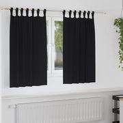 Zavjese za blackout s prstenovima 2 pcs Crna 140 x 140 cm