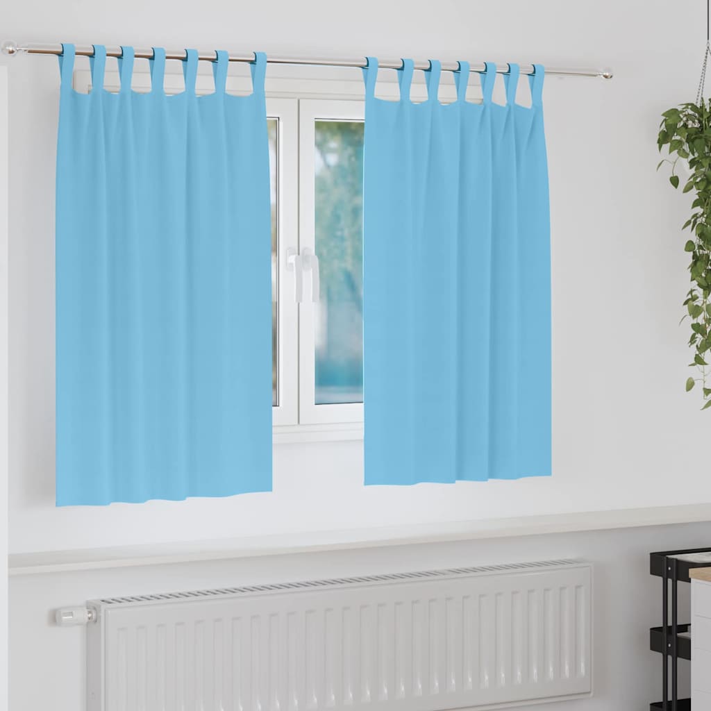 Zavjese za blackout s prstenovima 2 pcs Svijetloplava