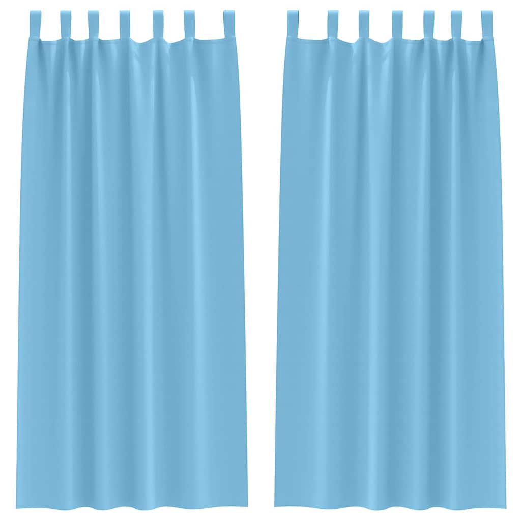 Zavjese za blackout s prstenovima 2 pcs Svijetloplava
