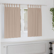 Zavjese za blackout s prstenovima 2 pcs Sivo-smeđa 140 x 140 cm