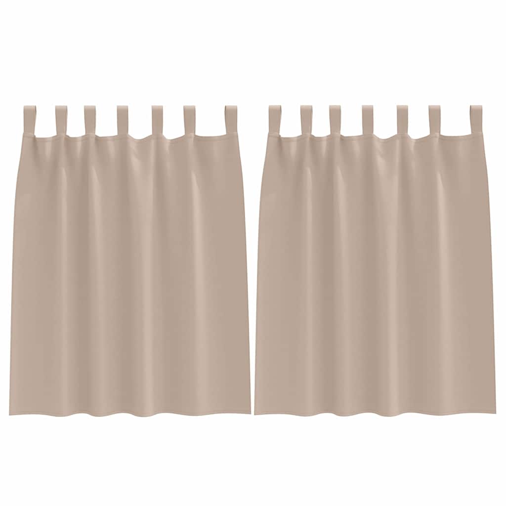Zavjese za blackout s prstenovima 2 pcs Sivo-smeđa 140 x 140 cm