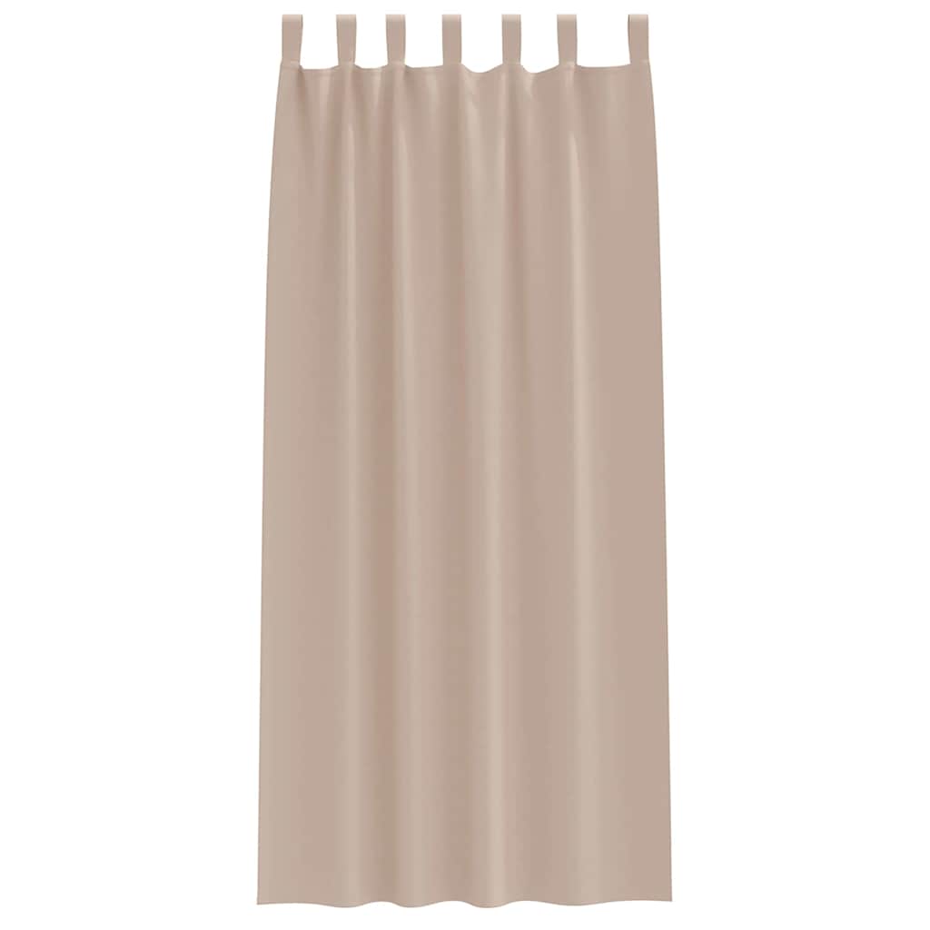 Zavjese za blackout s prstenovima 2 pcs Sivo-smeđa 225 x 140 cm