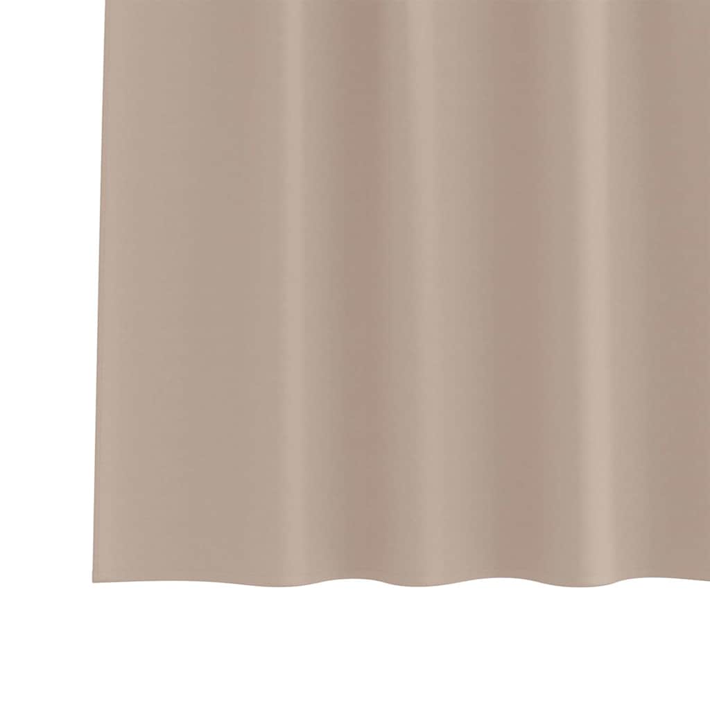 Zavjese za blackout s prstenovima 2 pcs Sivo-smeđa 245 x 140 cm