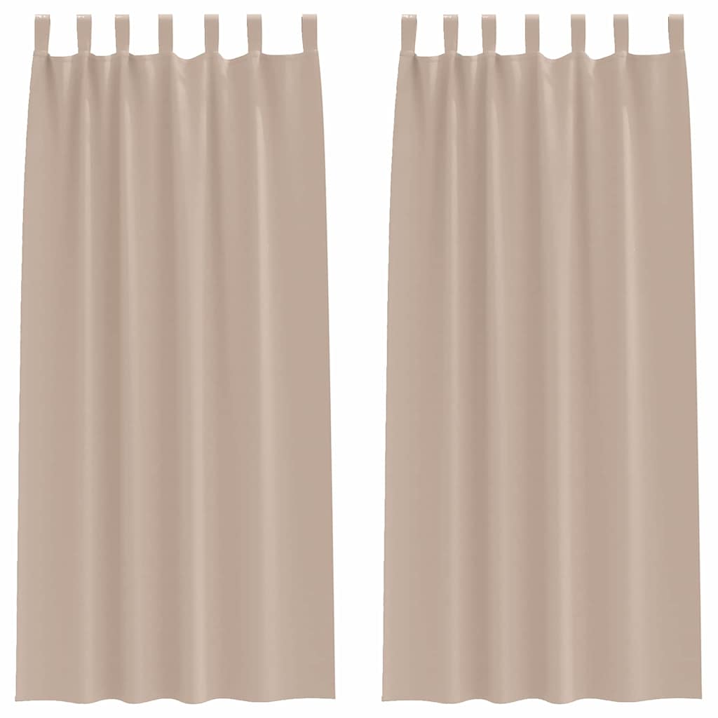 Zavjese za blackout s prstenovima 2 pcs Sivo-smeđa 245 x 140 cm