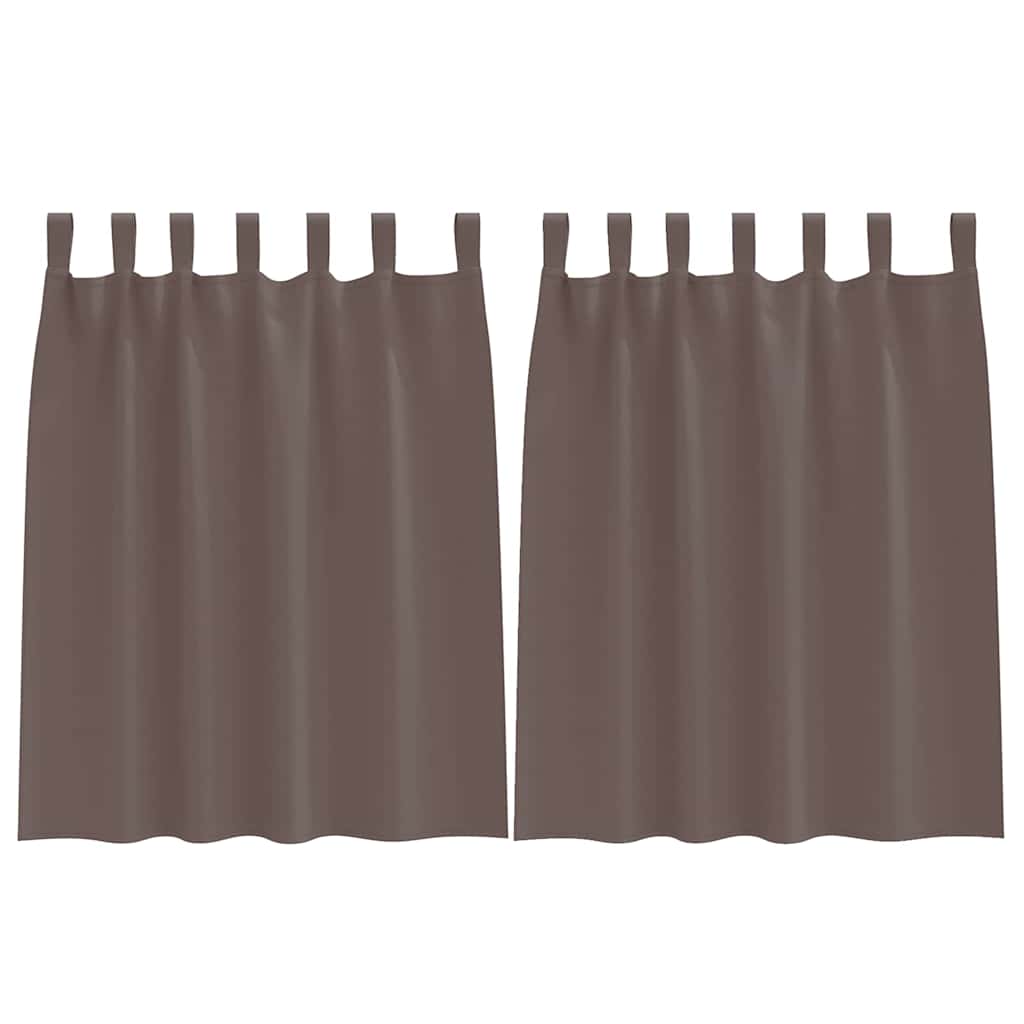Zavjese za blackout s prstenovima 2 pcs Tamno smeđa