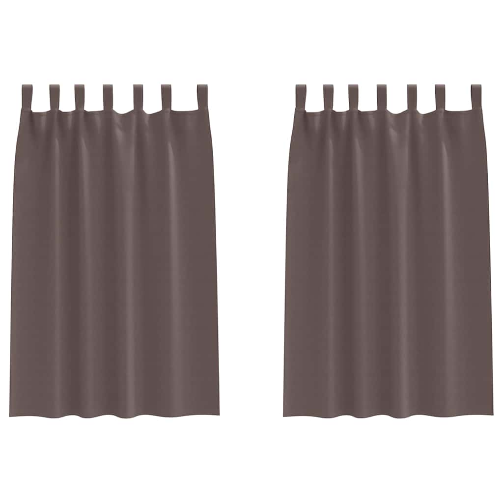 Zavjese za blackout s prstenovima 2 pcs Tamno smeđa