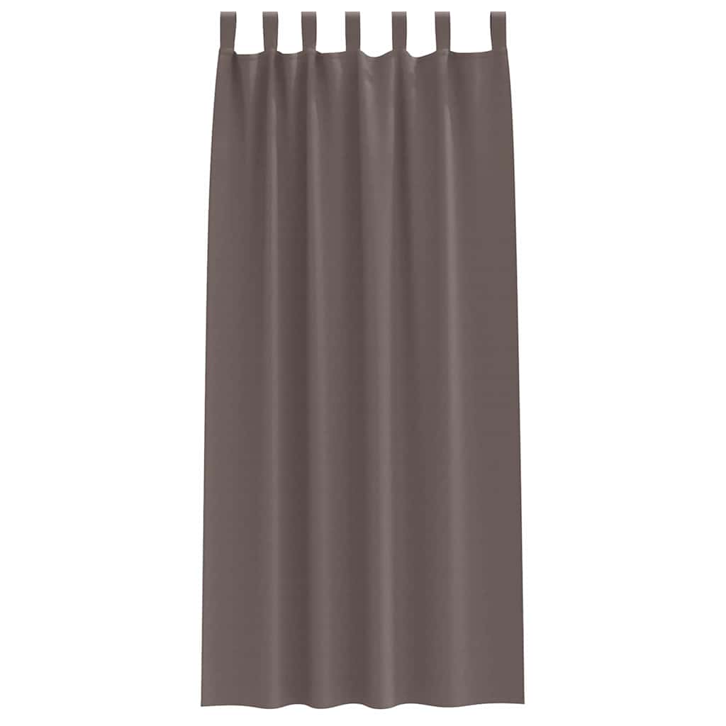 Zavjese za blackout s prstenovima 2 pcs Tamno smeđa