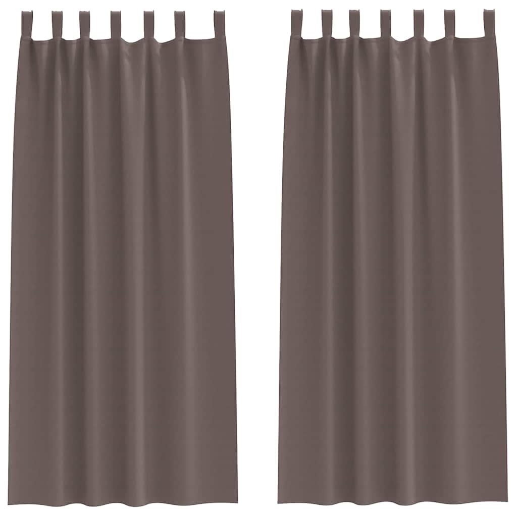 Zavjese za blackout s prstenovima 2 pcs Tamno smeđa