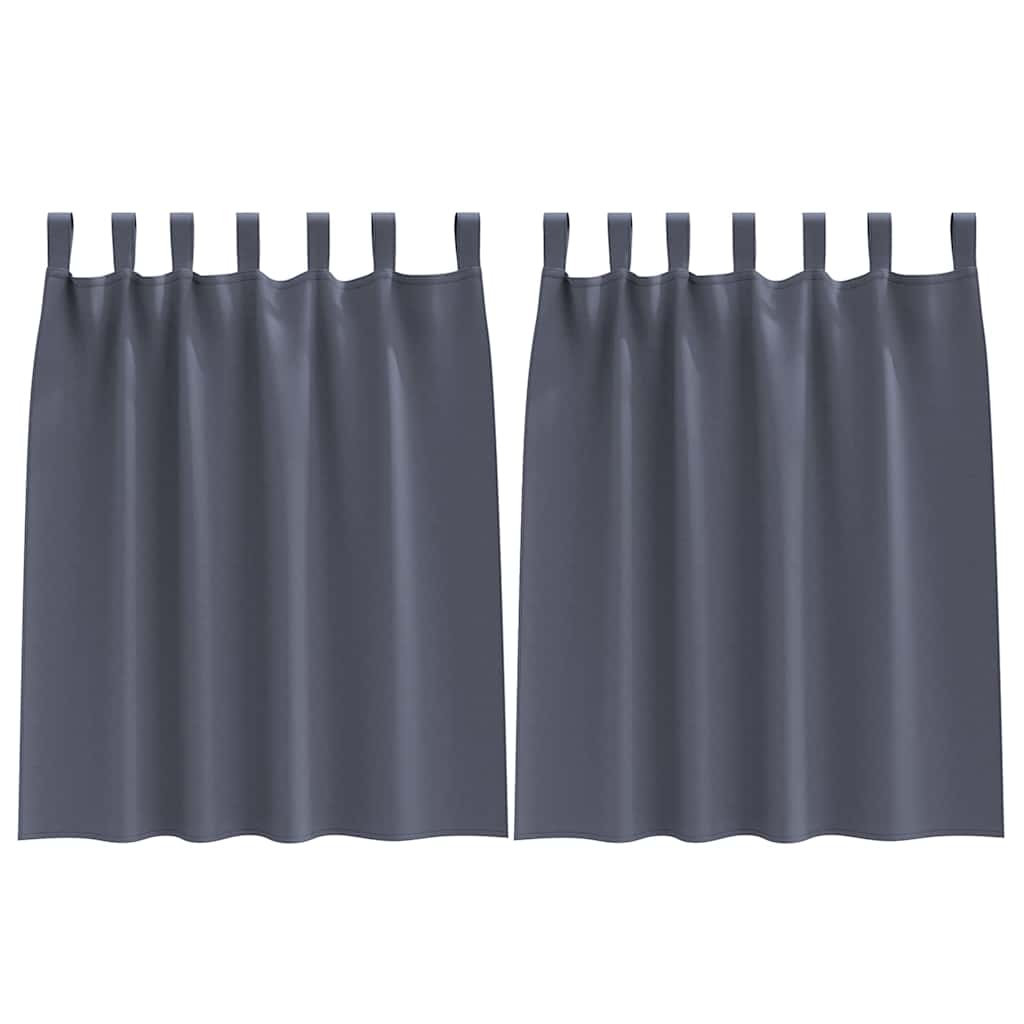 Zavjese za blackout s prstenovima 2 pcs Antracit 140 x 140 cm