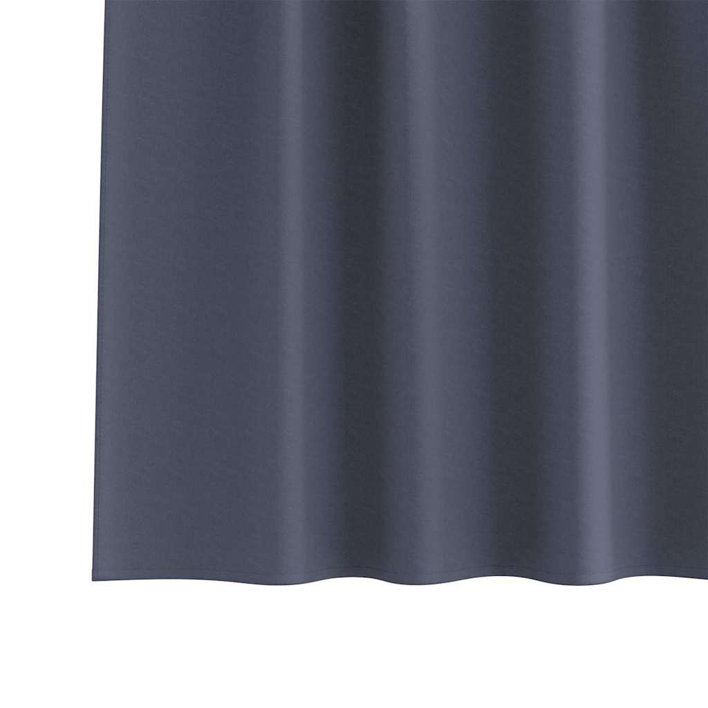 Zavjese za blackout s prstenovima 2 pcs Antracit 175 x 140 cm