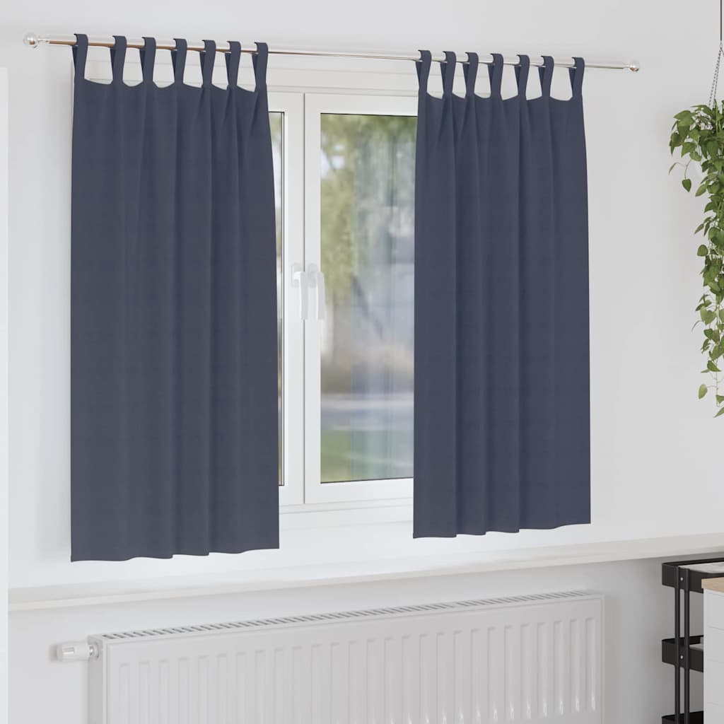 Zavjese za blackout s prstenovima 2 pcs Antracit 175 x 140 cm