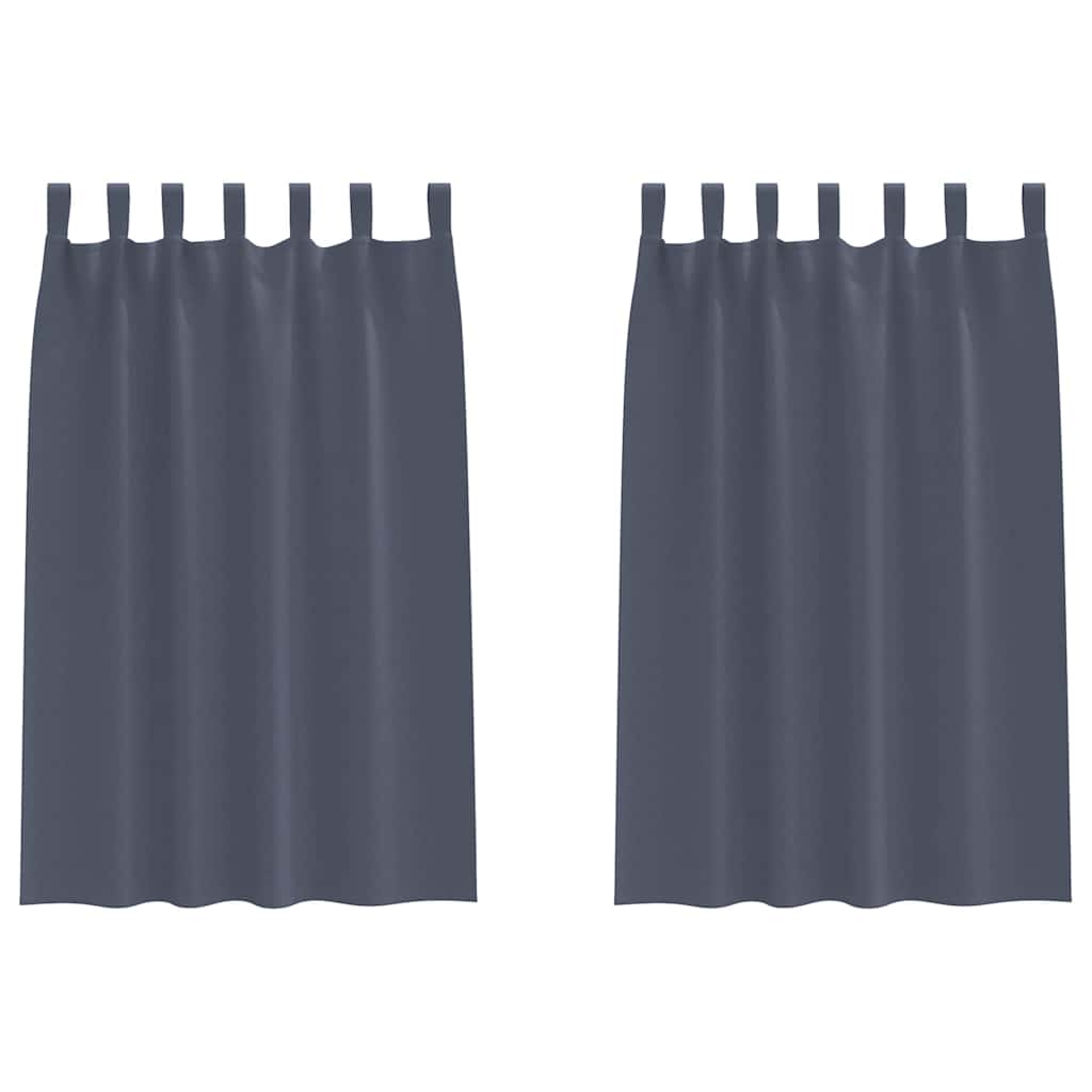 Zavjese za blackout s prstenovima 2 pcs Antracit 175 x 140 cm