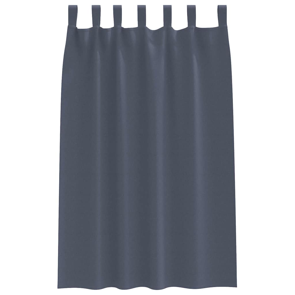 Zavjese za blackout s prstenovima 2 pcs Antracit 175 x 140 cm