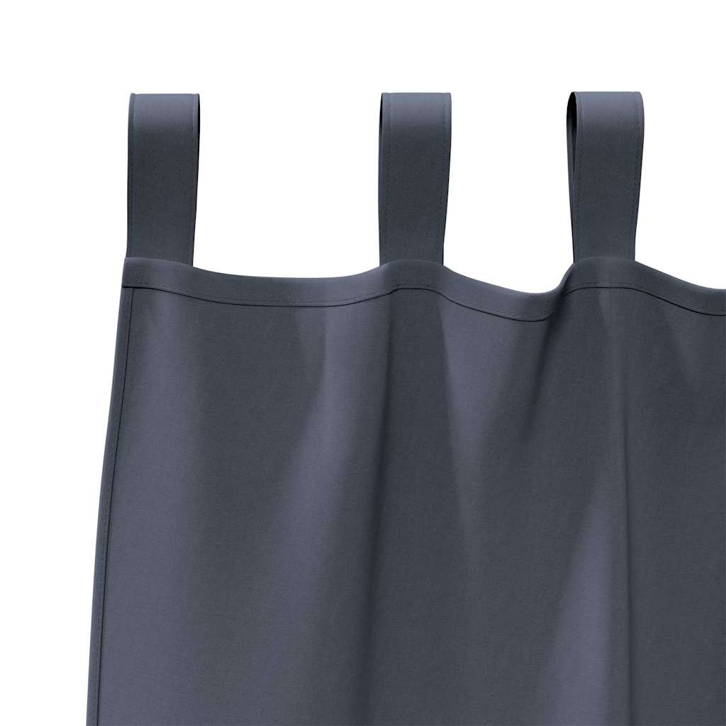 Zavjese za blackout s prstenovima 2 pcs Antracit 260 x 140 cm
