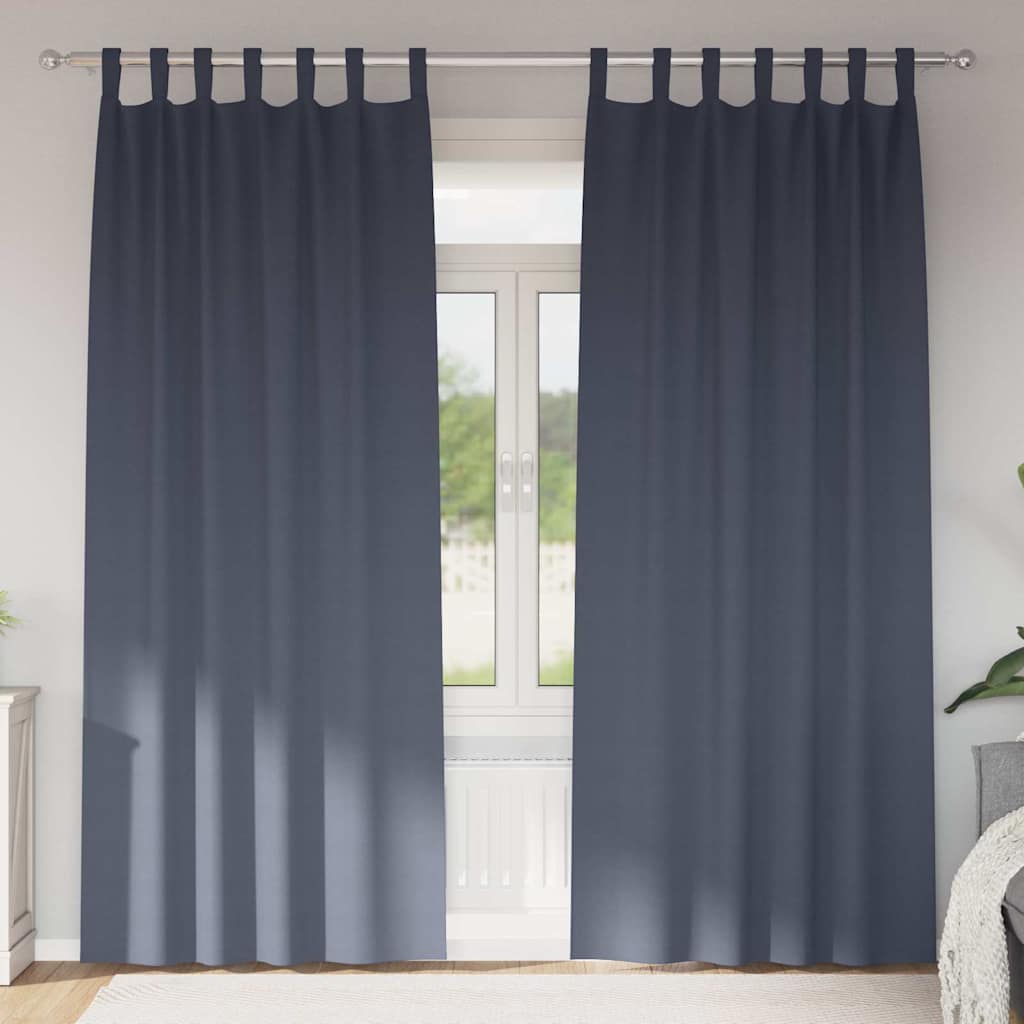 Zavjese za blackout s prstenovima 2 pcs Antracit 260 x 140 cm