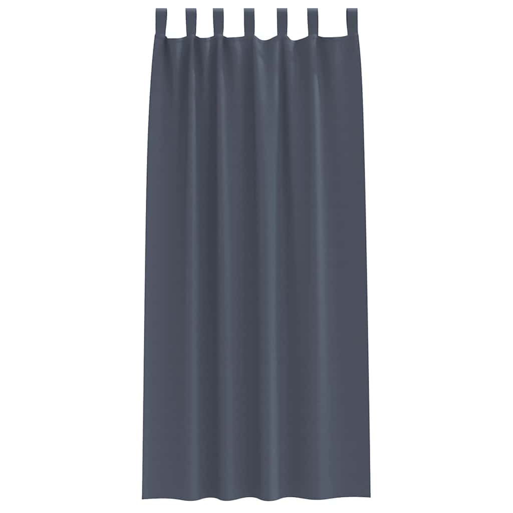 Zavjese za blackout s prstenovima 2 pcs Antracit 260 x 140 cm