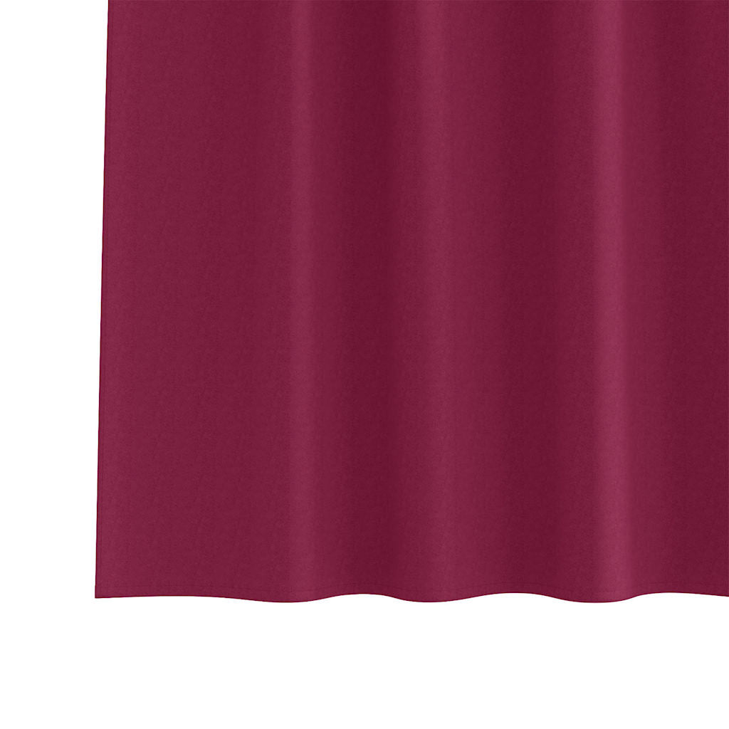 Zavjese za blackout s prstenovima 2 pcs Vinska crvena