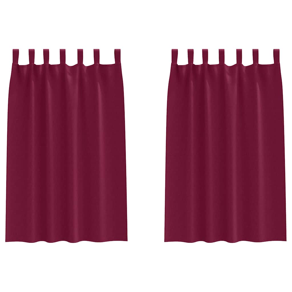 Zavjese za blackout s prstenovima 2 pcs Vinska crvena