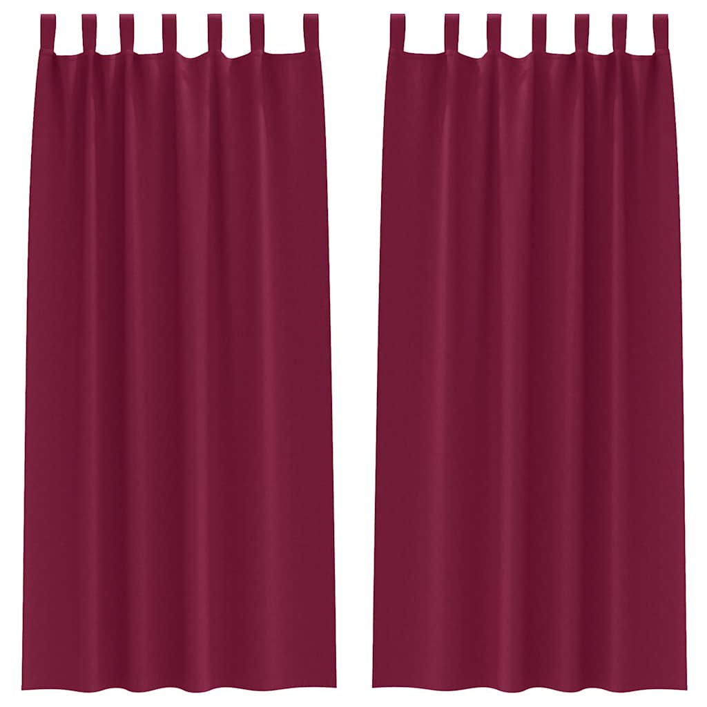 Zavjese za blackout s prstenovima 2 pcs Vinska crvena