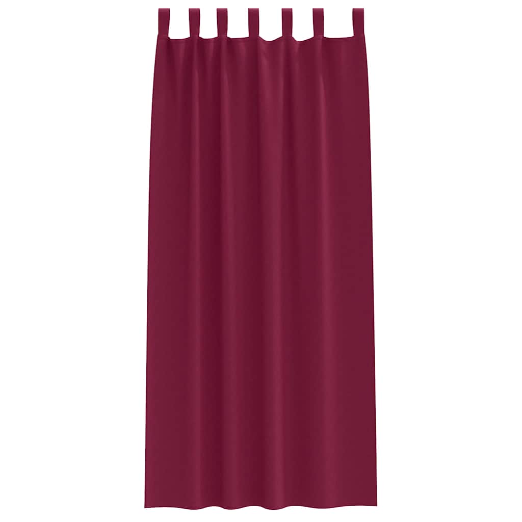 Zavjese za blackout s prstenovima 2 pcs Vinska crvena