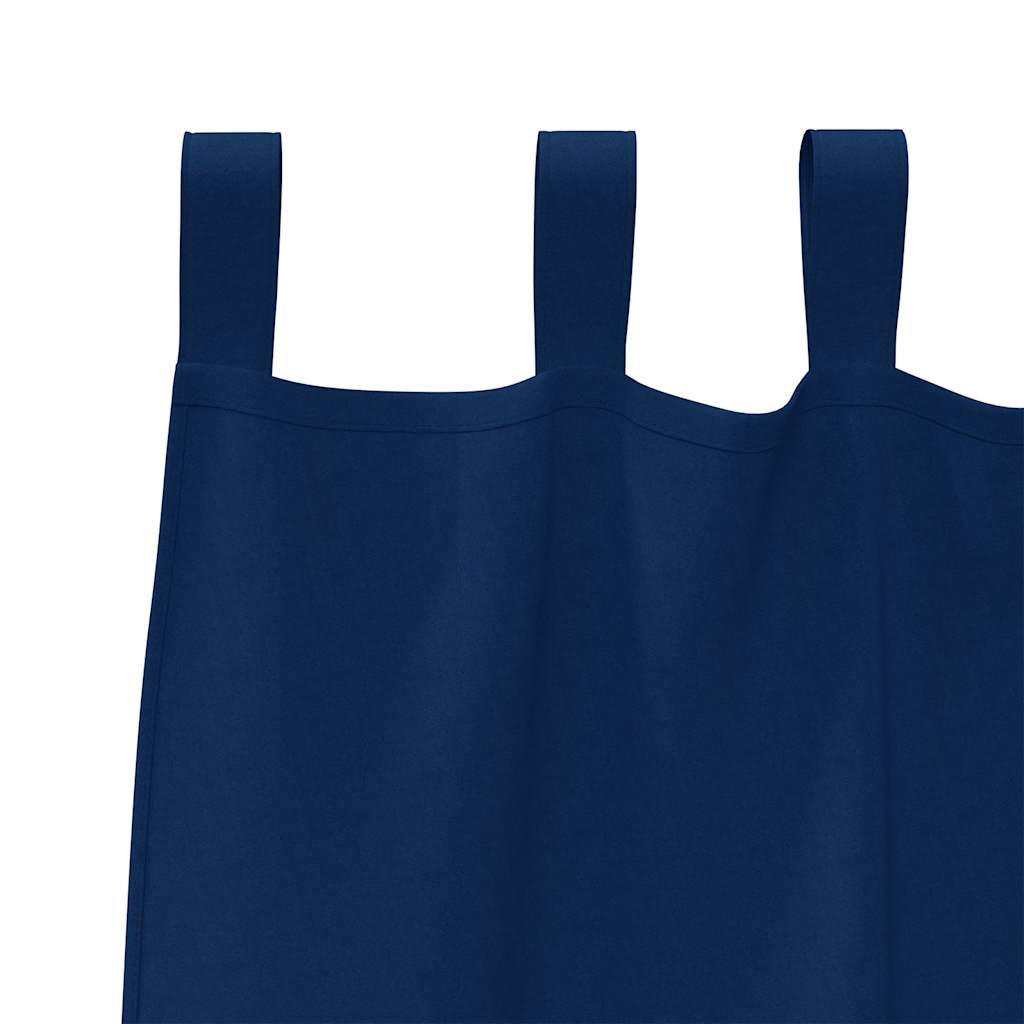 Zavjese za blackout s prstenovima 2 pcs Tamno plava