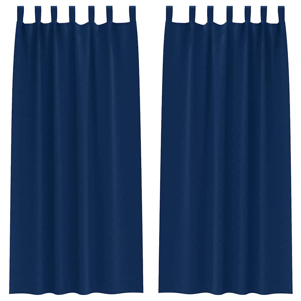 Zavjese za blackout s prstenovima 2 pcs Tamno plava