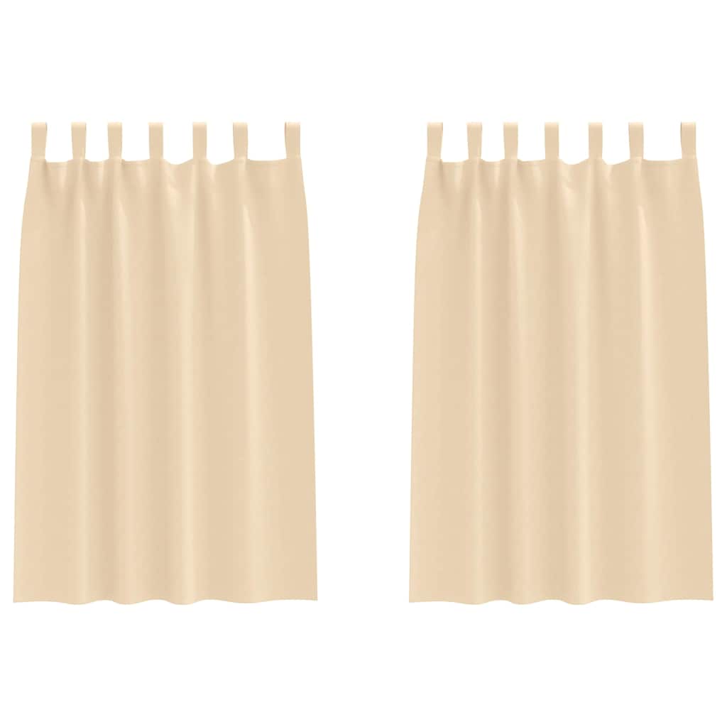 Zavjese za blackout s prstenovima 2 pcs Krema 175 x 140 cm