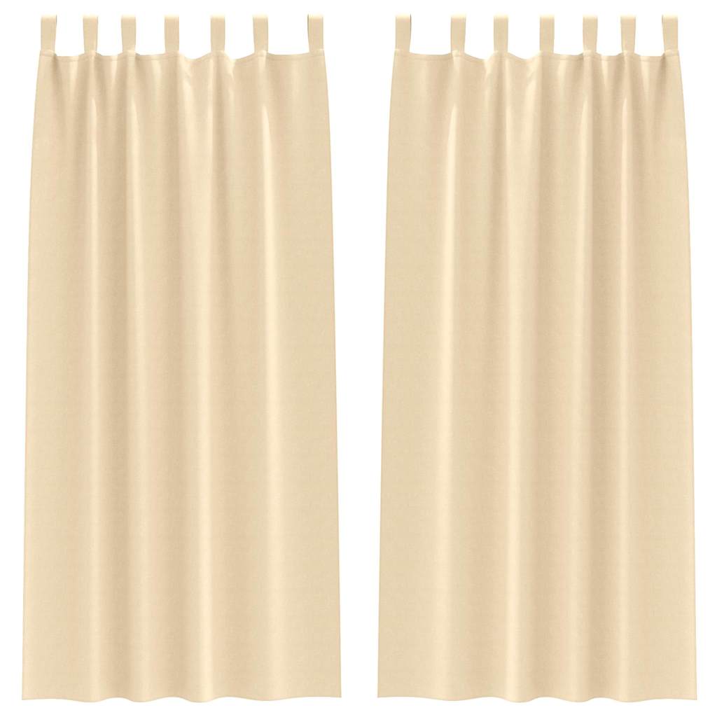 Zavjese za blackout s prstenovima 2 pcs Krema 225 x 140 cm
