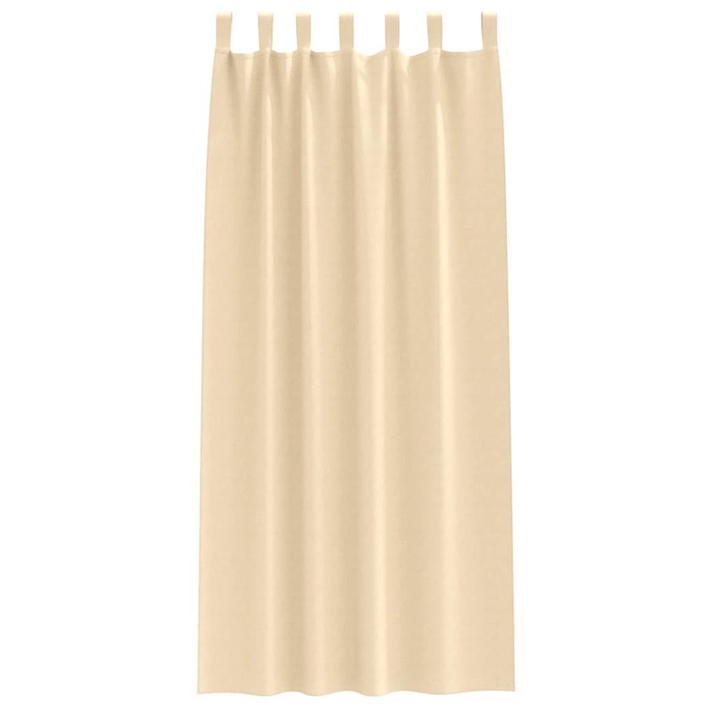 Zavjese za blackout s prstenovima 2 pcs Krema 225 x 140 cm