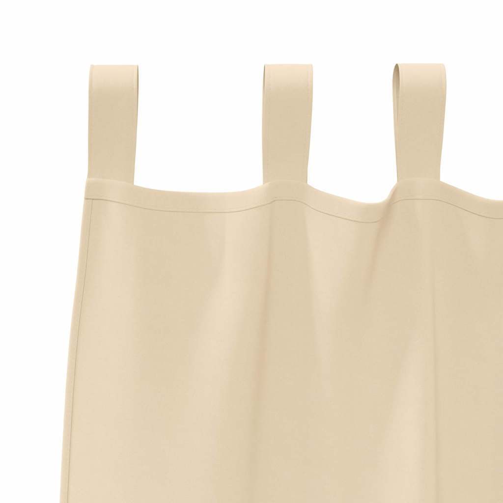 Zavjese za blackout s prstenovima 2 pcs Krema 260 x 140 cm