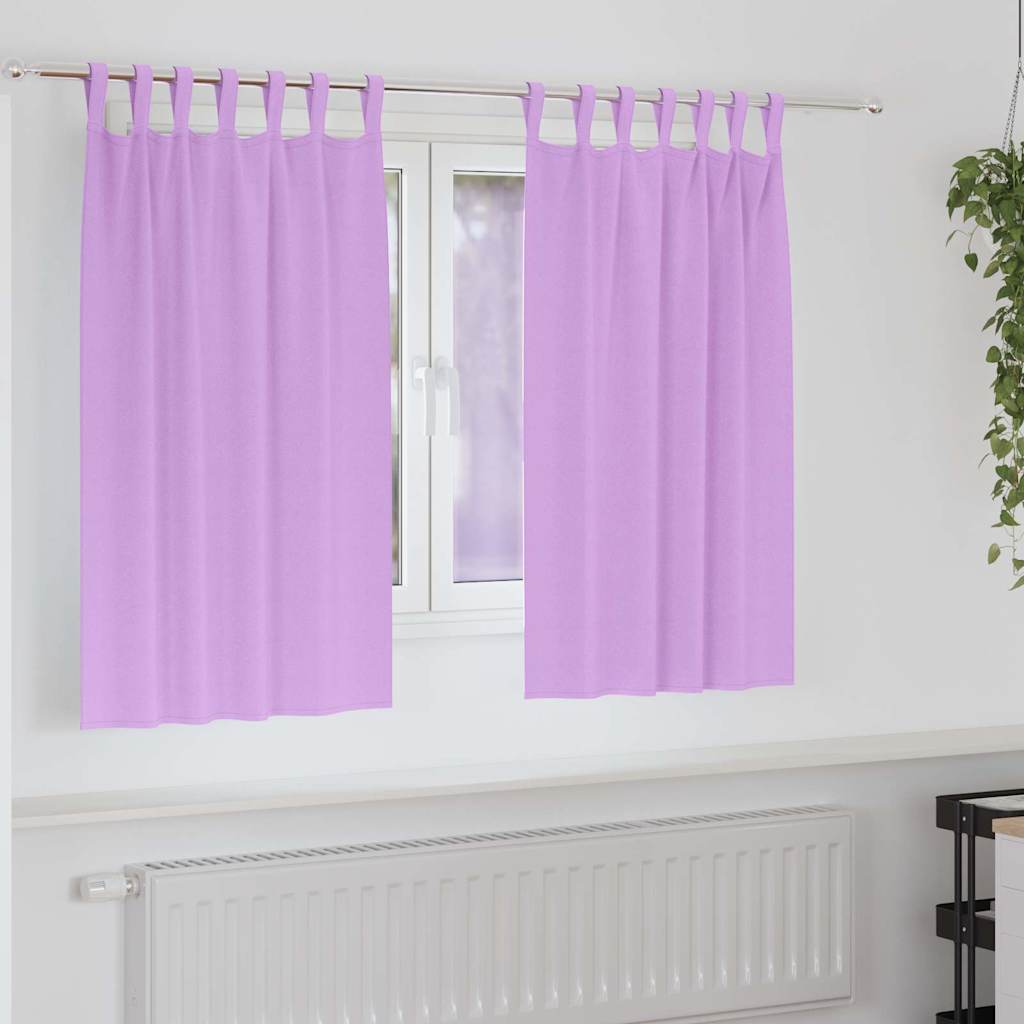 Zavjese za blackout s prstenovima 2 pcs Ljubičasta 140 x 140 cm