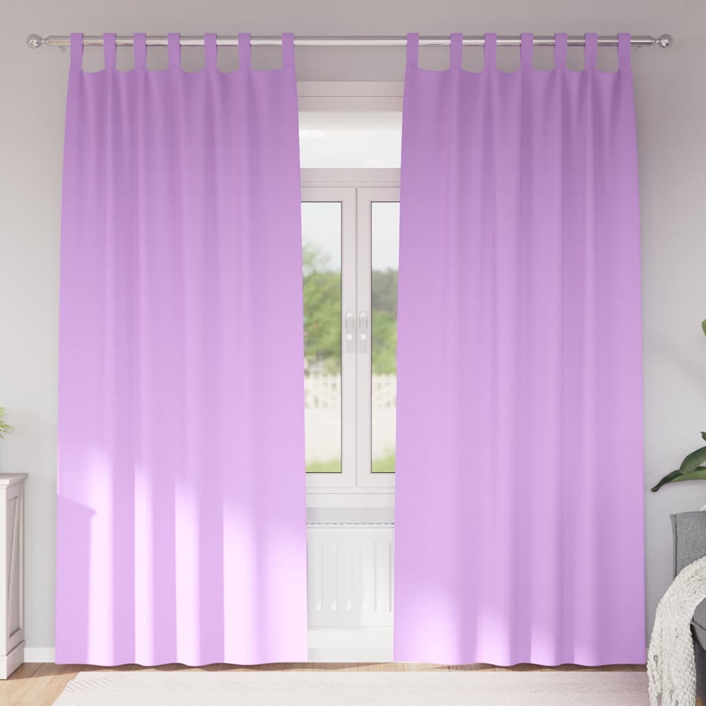 Zavjese za blackout s prstenovima 2 pcs Ljubičasta 225 x 140 cm
