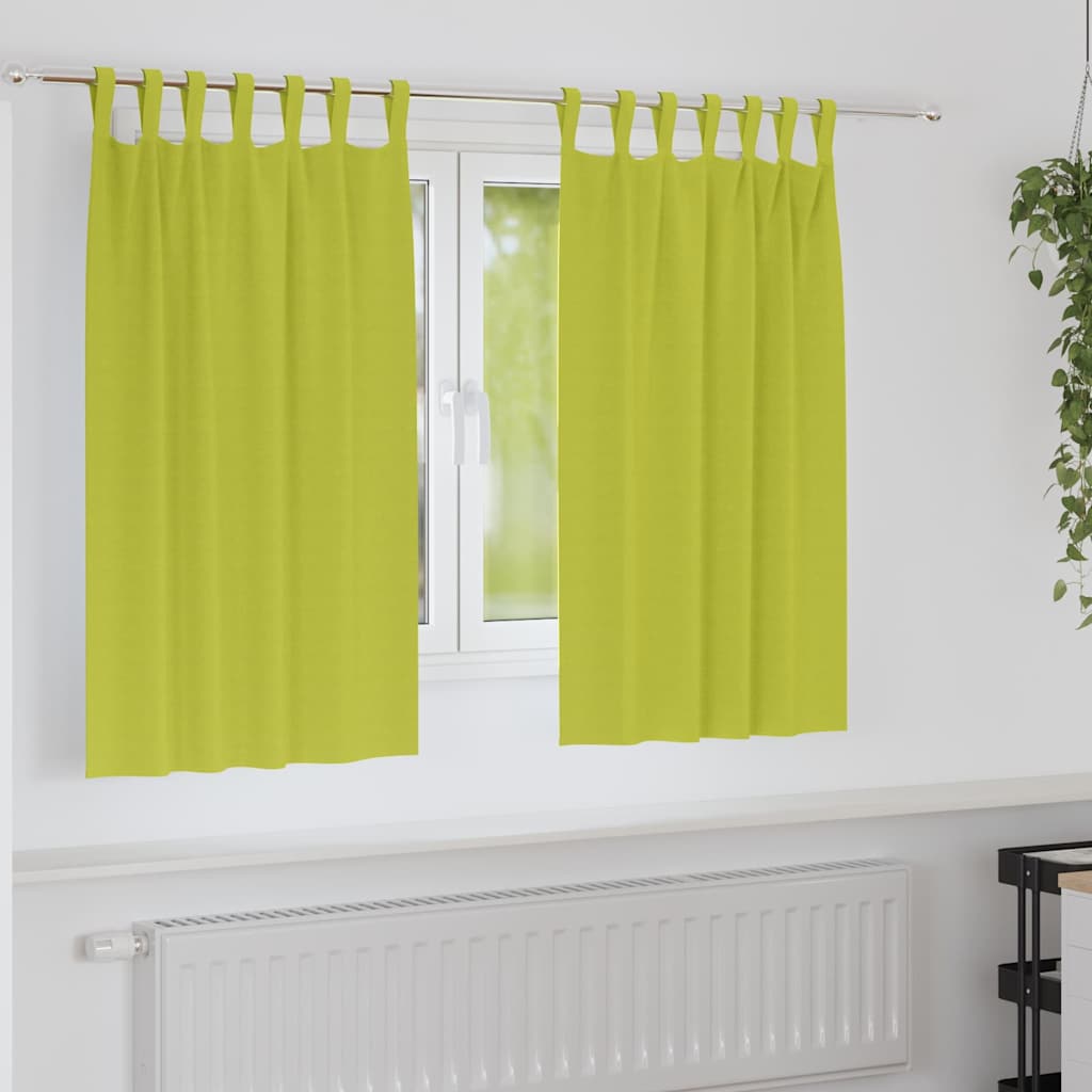 Zavjese za blackout s prstenovima 2 pcs Zelena 140 x 140 cm