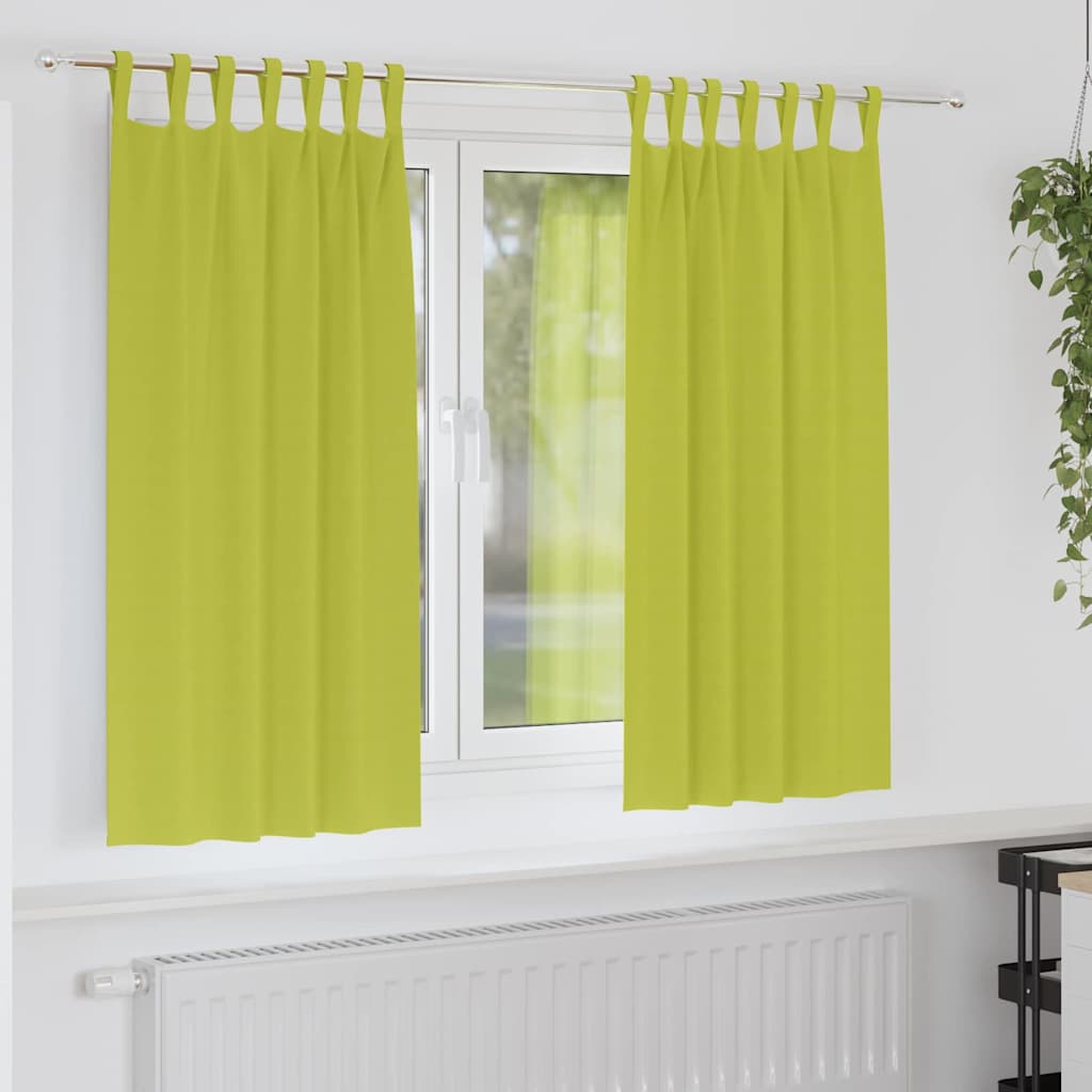 Zavjese za blackout s prstenovima 2 pcs Zelena 175 x 140 cm