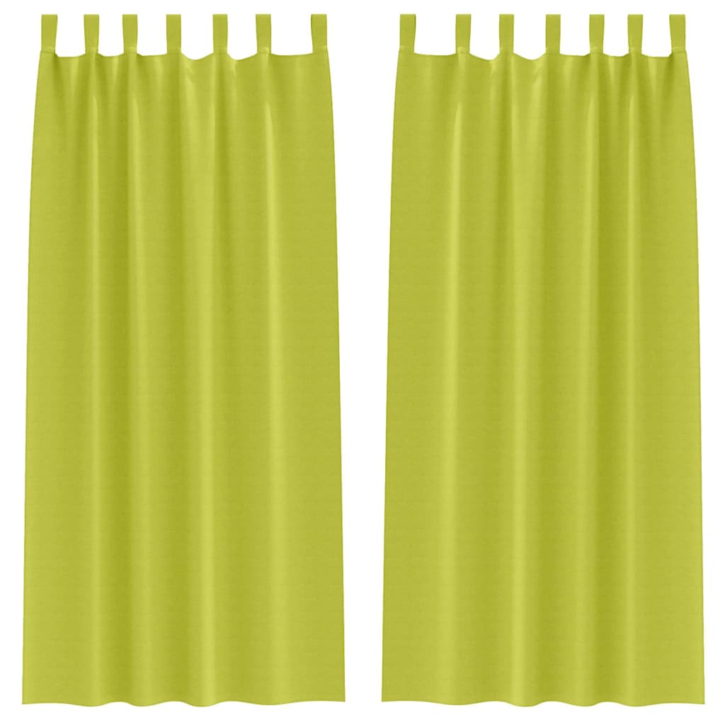 Zavjese za blackout s prstenovima 2 pcs Zelena 245 x 140 cm