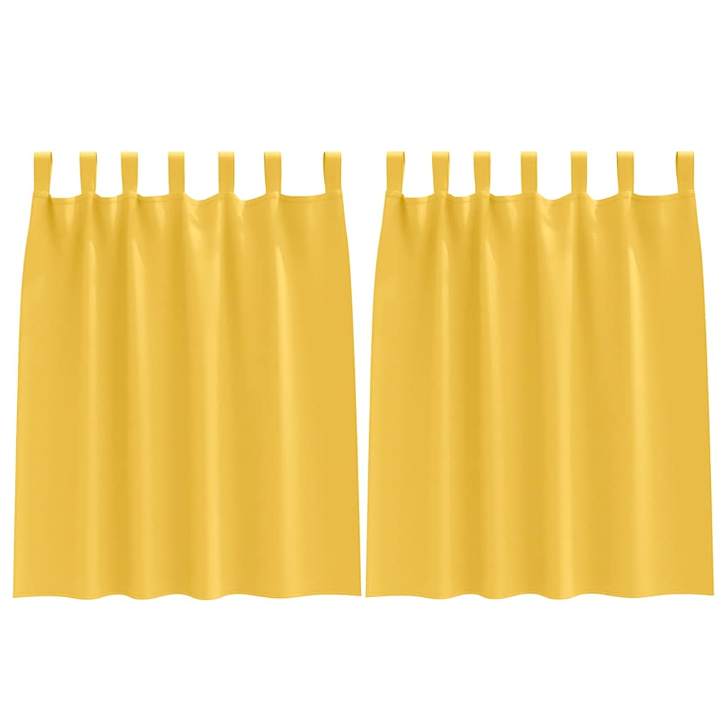 Zavjese za blackout s prstenovima 2 pcs Žuta 140 x 140 cm