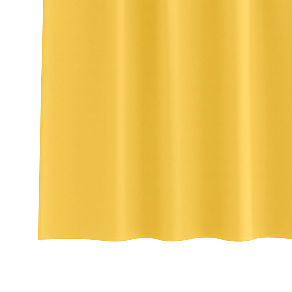 Zavjese za blackout s prstenovima 2 pcs Žuta 225 x 140 cm