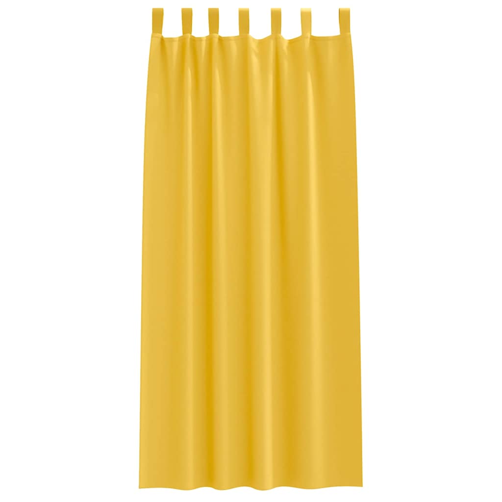 Zavjese za blackout s prstenovima 2 pcs Žuta 225 x 140 cm