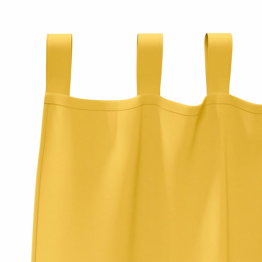 Zavjese za blackout s prstenovima 2 pcs Žuta 260 x 140 cm