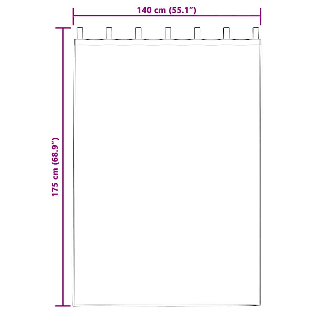Zavjese za blackout s prstenovima 2 pcs Bebina roza