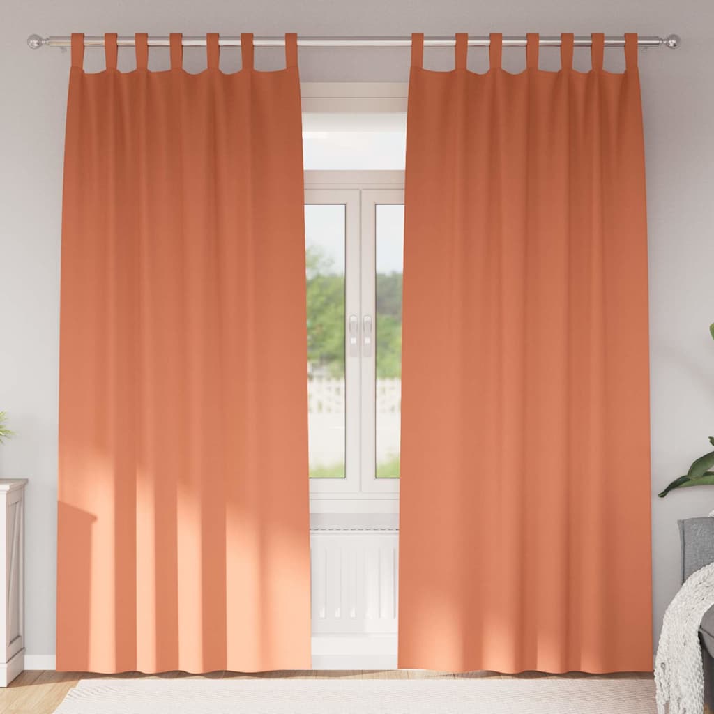 Zavjese za blackout s prstenovima 2 pcs Terakota 225 x 140 cm