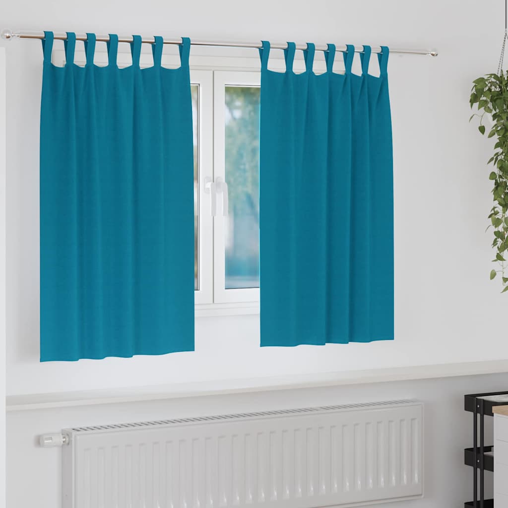 Zavjese za blackout s prstenovima 2 pcs Tirkizna 140 x 140 cm