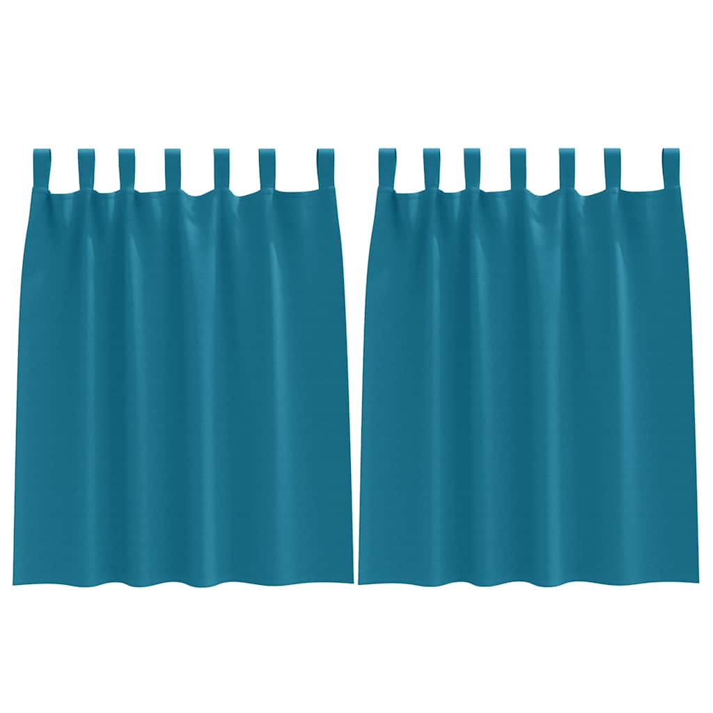 Zavjese za blackout s prstenovima 2 pcs Tirkizna 140 x 140 cm