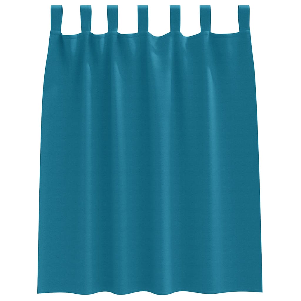 Zavjese za blackout s prstenovima 2 pcs Tirkizna 140 x 140 cm