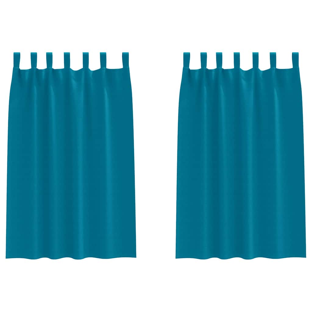 Zavjese za blackout s prstenovima 2 pcs Tirkizna 175 x 140 cm