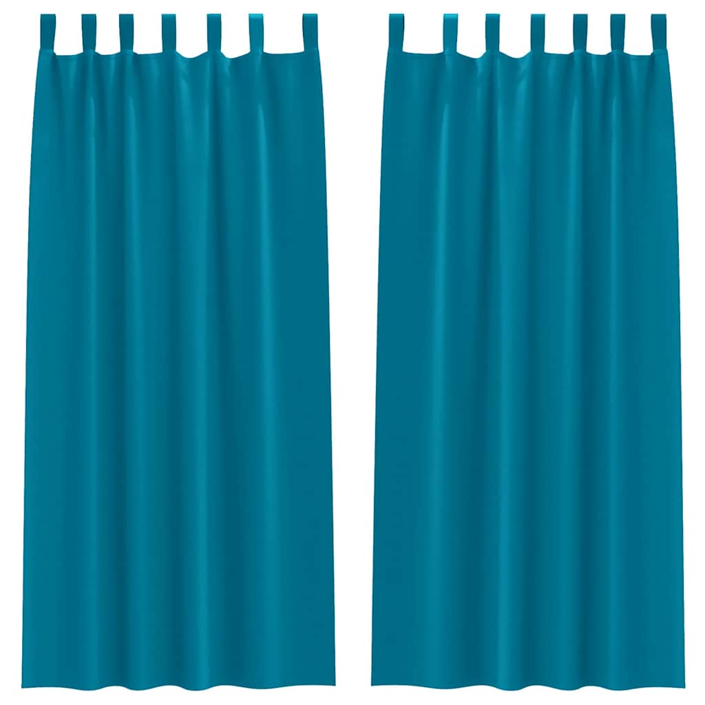 Zavjese za blackout s prstenovima 2 pcs Tirkizna 245 x 140 cm