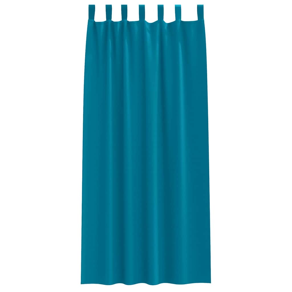 Zavjese za blackout s prstenovima 2 pcs Tirkizna 260 x 140 cm